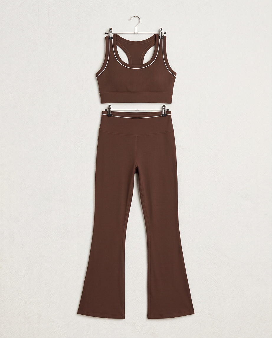 Mocha Strippy Sculpt Yoga Set